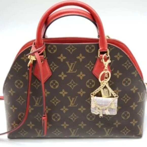 Authentic Louis Vuitton Lock & Key with unbranded Tweed Bag Charm Keychain - Picture 7 of 7